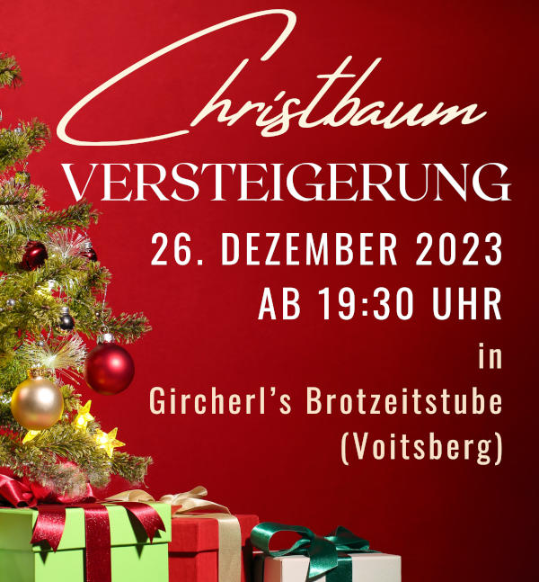 Christbaumversteigerung am 26.12.2023